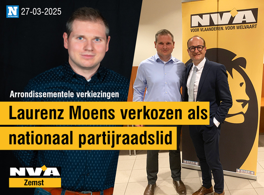 Laurenz Moens partijraad AB arrondissement N-VA Zemst